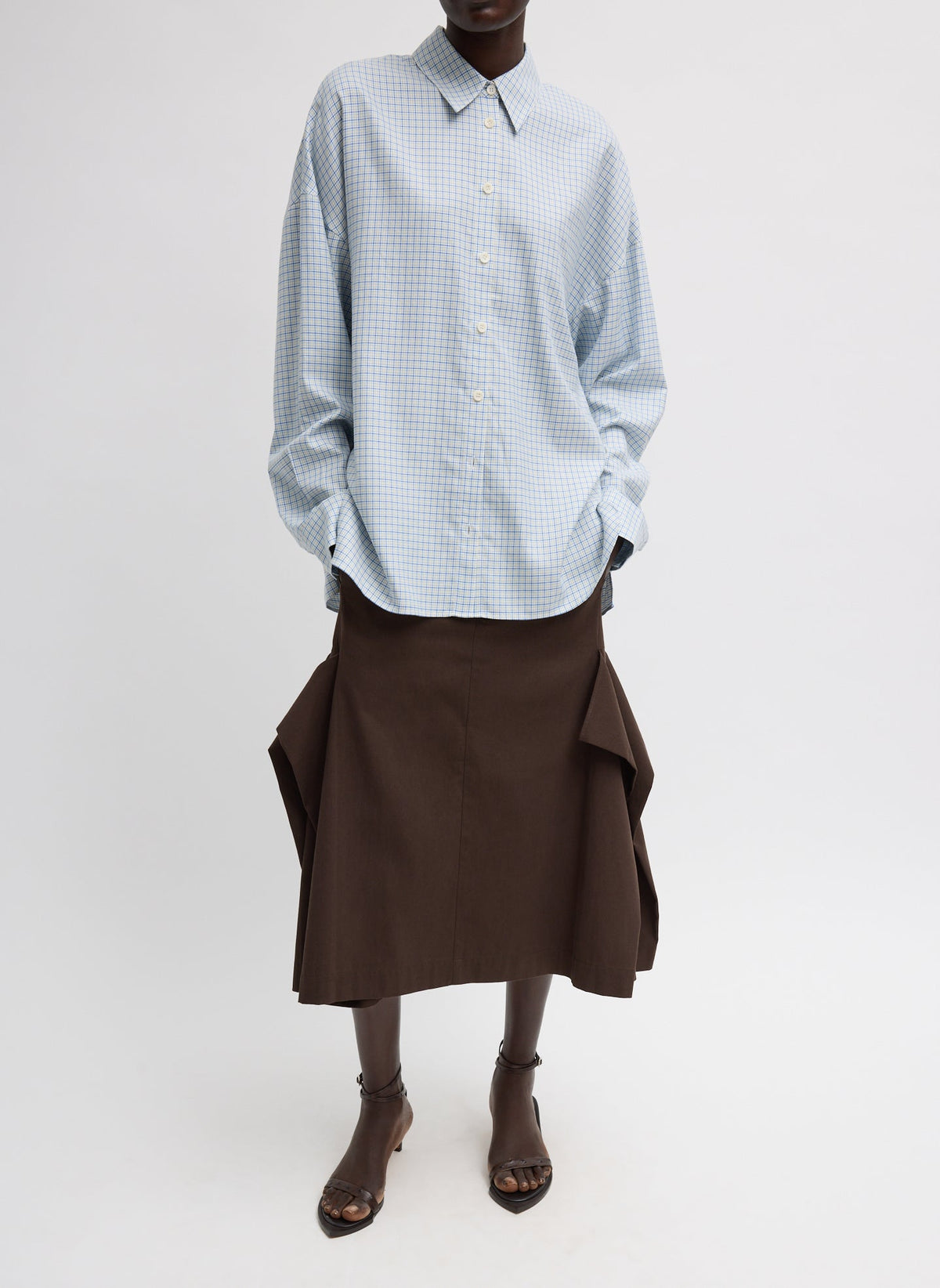 Linus Check Oversized Shirt | Tibi Sale