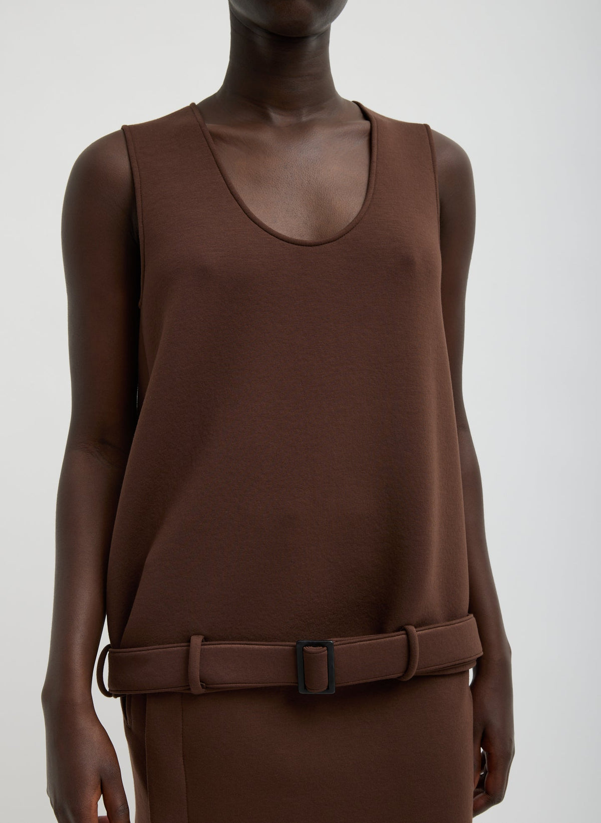 Bonded Viscose Tank Top | Tibi Signature