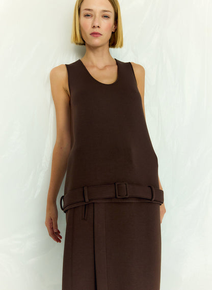 Bonded Viscose Tank Top | Tibi Signature