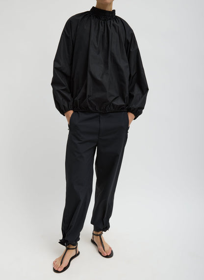 Italian Sporty Nylon Shirred Anorak Top | Tibi Featured