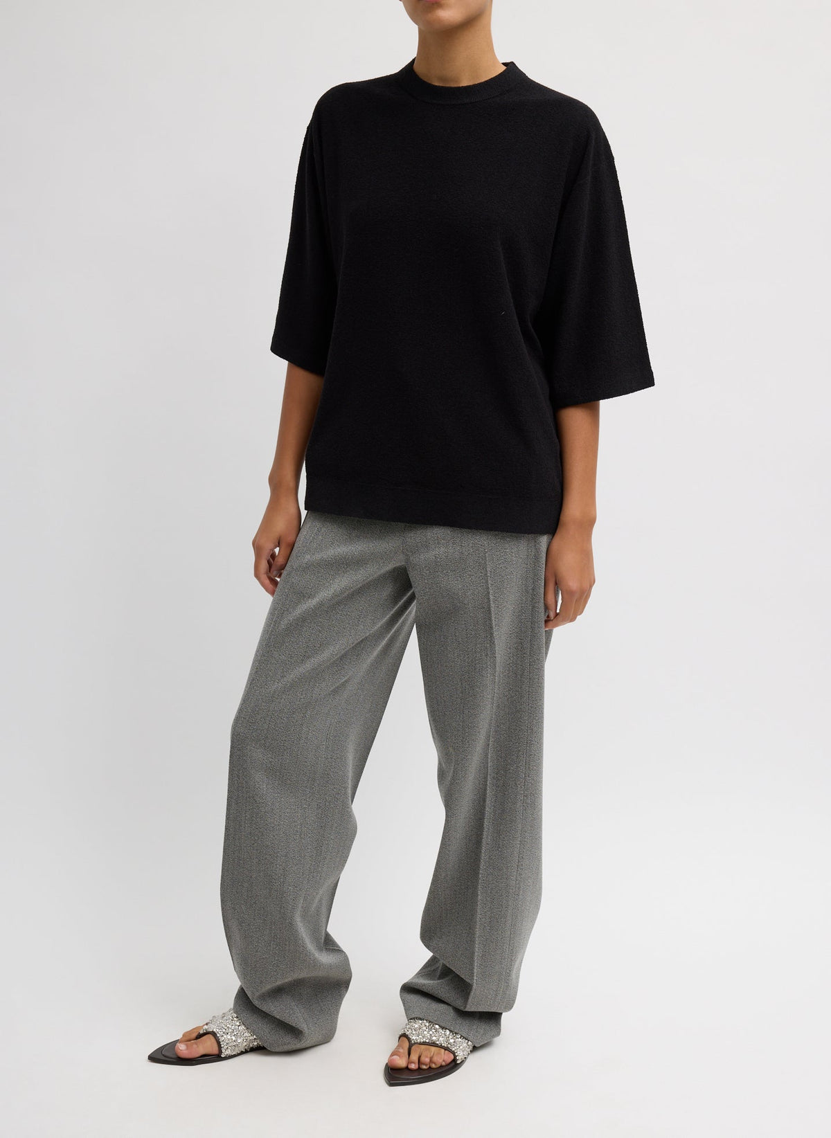 Sable Oversized Easy T-Shirt | Tibi Sale
