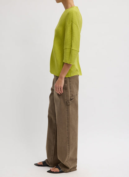 Viscose Plisse Hinged Short Sleeve Top | Tibi Sale