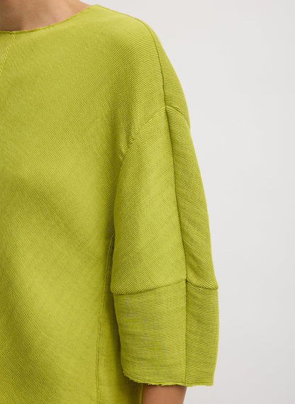 Viscose Plisse Hinged Short Sleeve Top | Tibi Sale