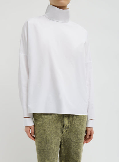 Eco Poplin Funnel Neck Dolman Top | Tibi Customer Favorite