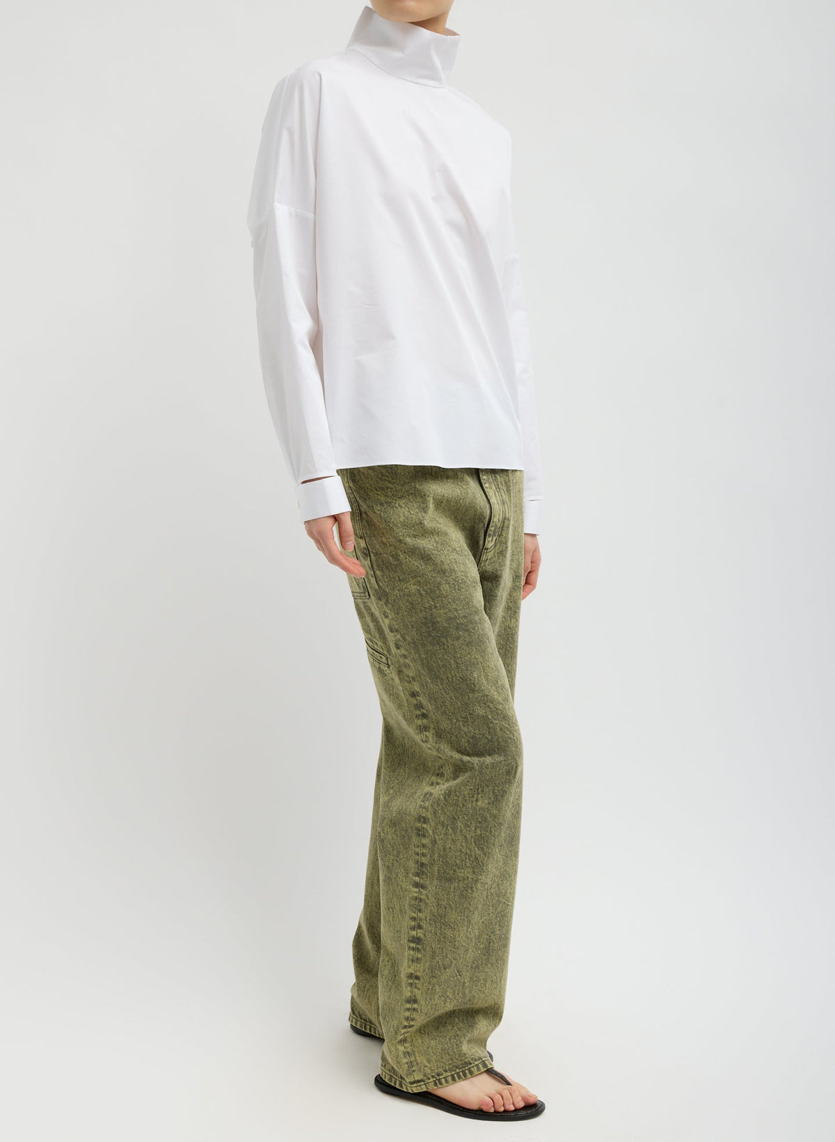 Eco Poplin Funnel Neck Dolman Top | Tibi Customer Favorite