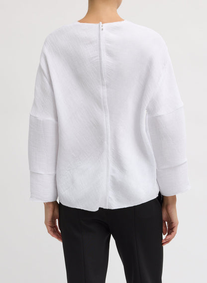 Viscose Plisse Hinged Long Sleeve Top | Tibi Exclusive