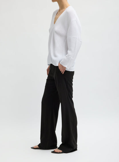 Viscose Plisse Hinged Long Sleeve Top | Tibi Exclusive