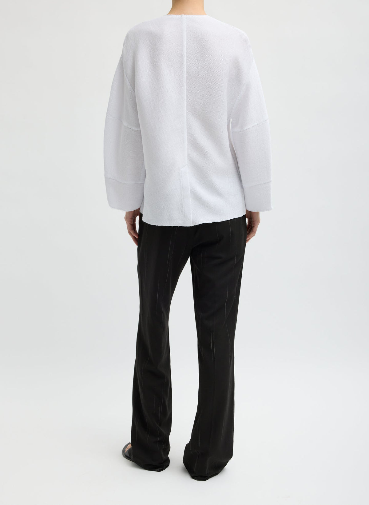 Viscose Plisse Hinged Long Sleeve Top | Tibi Exclusive