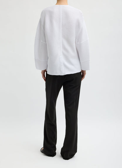 Viscose Plisse Hinged Long Sleeve Top | Tibi Exclusive