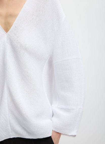 Viscose Plisse Hinged Long Sleeve Top | Tibi Exclusive