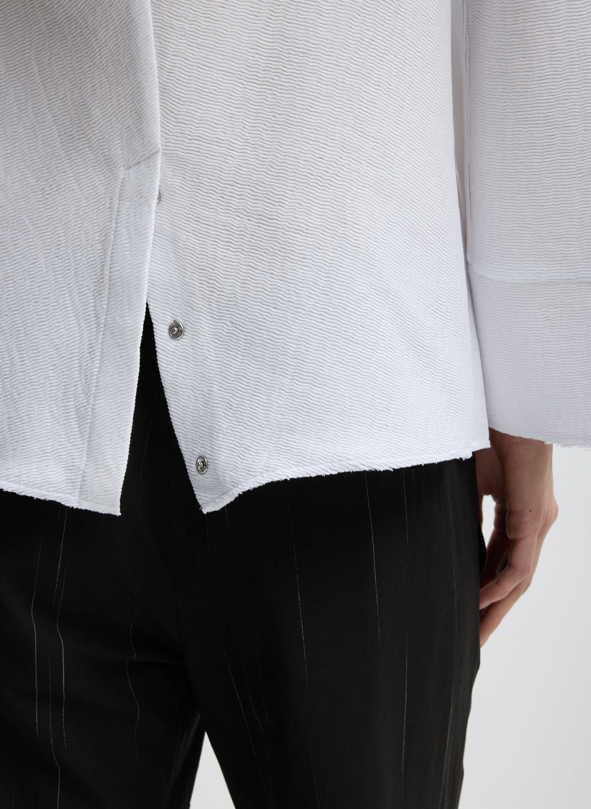 Viscose Plisse Hinged Long Sleeve Top | Tibi Exclusive