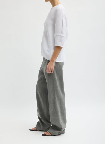 Viscose Plisse Hinged Short Sleeve Top | Tibi Exclusive