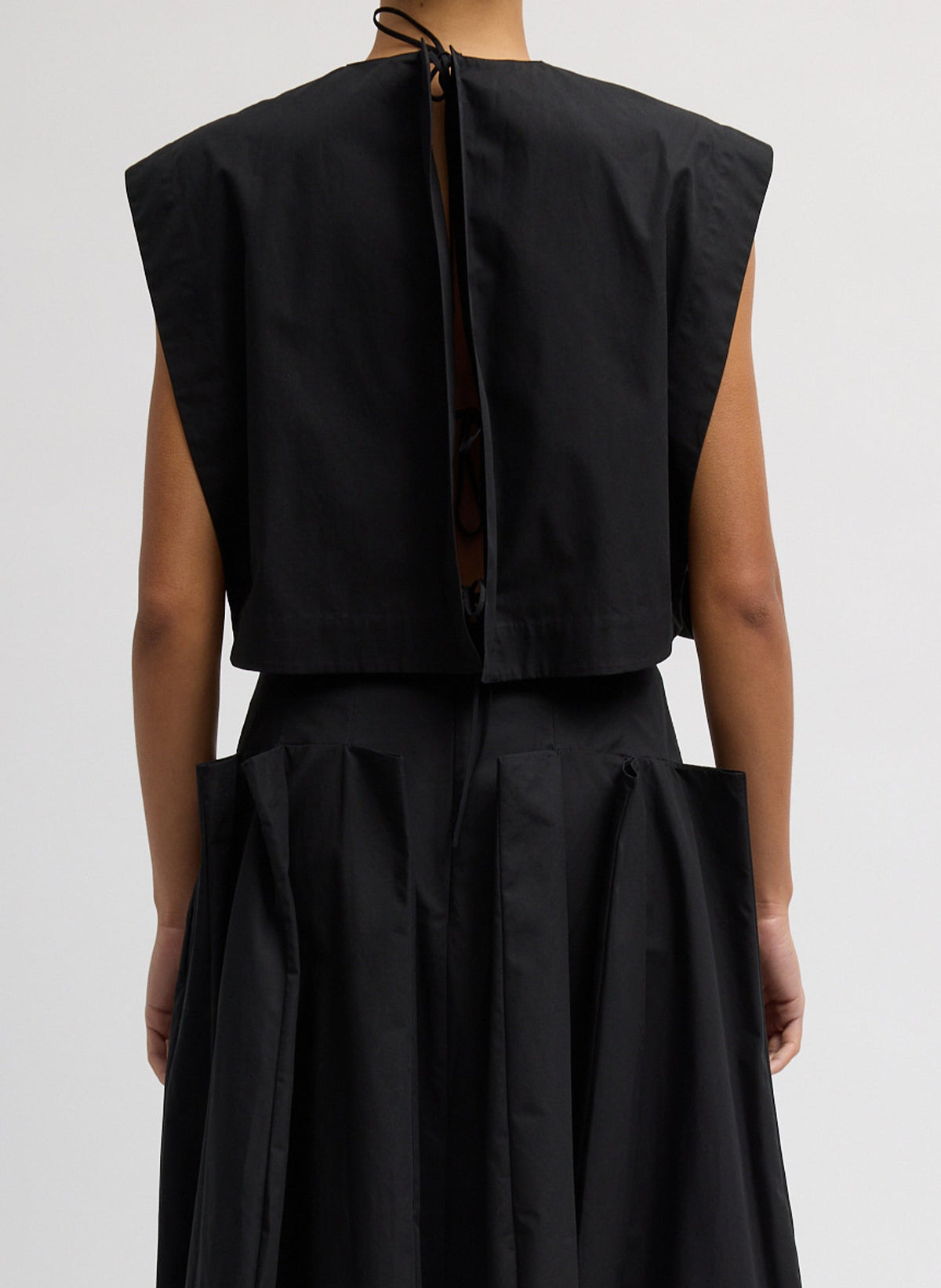 Compact Eco Poplin Cropped Square Top | Tibi Popular