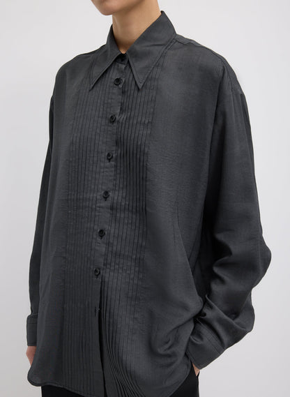 Silk Voile Easy Pintucked Shirt | Tibi Sale