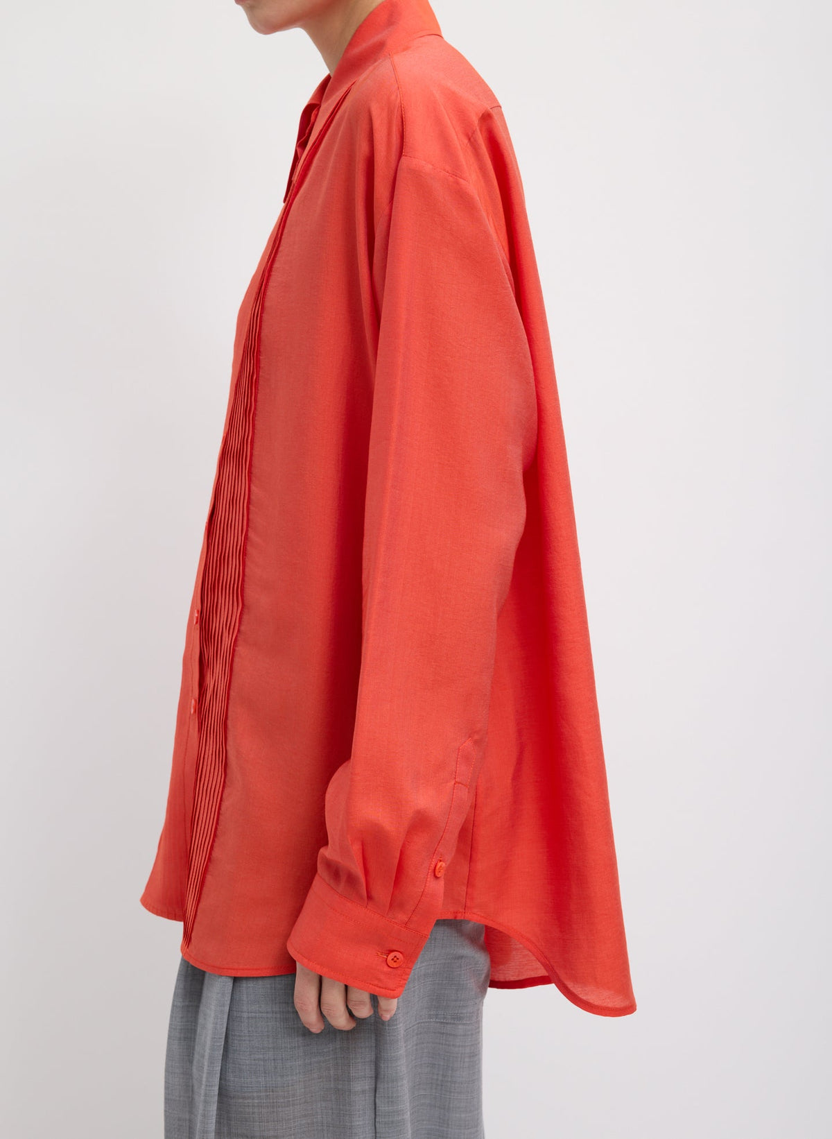 Silk Voile Easy Pintucked Shirt | Tibi Sale