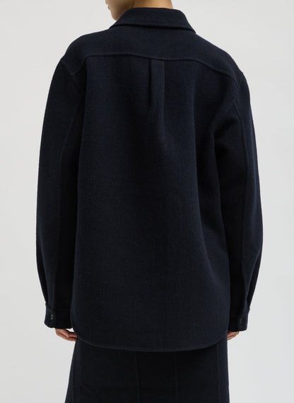 Luxe Double Faced Wool Angora Easy Shirt | Tibi Trending