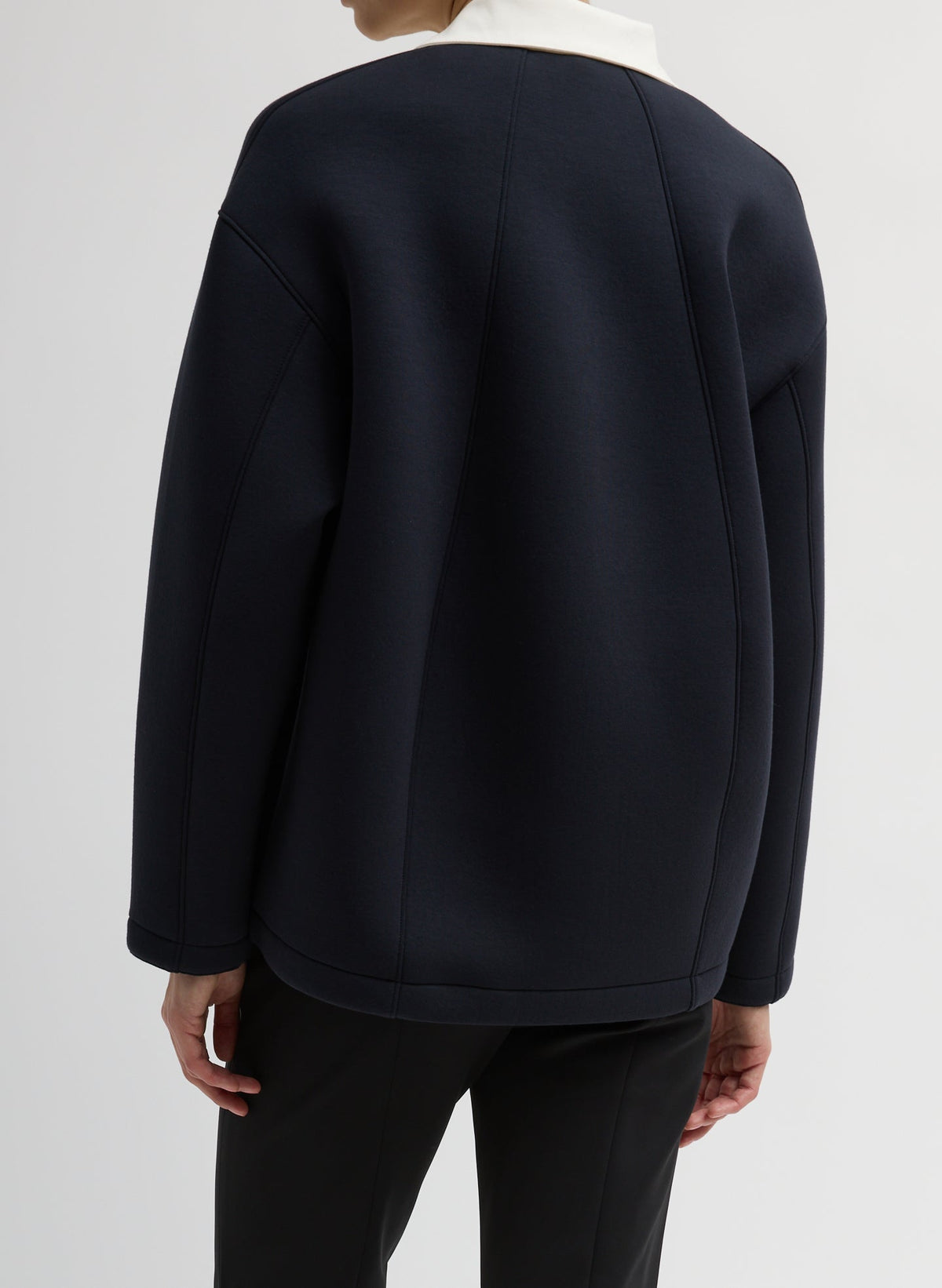 Bonded Viscose Sculpted Polo | Tibi Signature