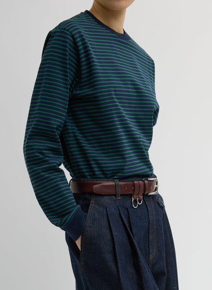 Striped Perfect Unisex Long Sleeve T-Shirt | Tibi Everyday