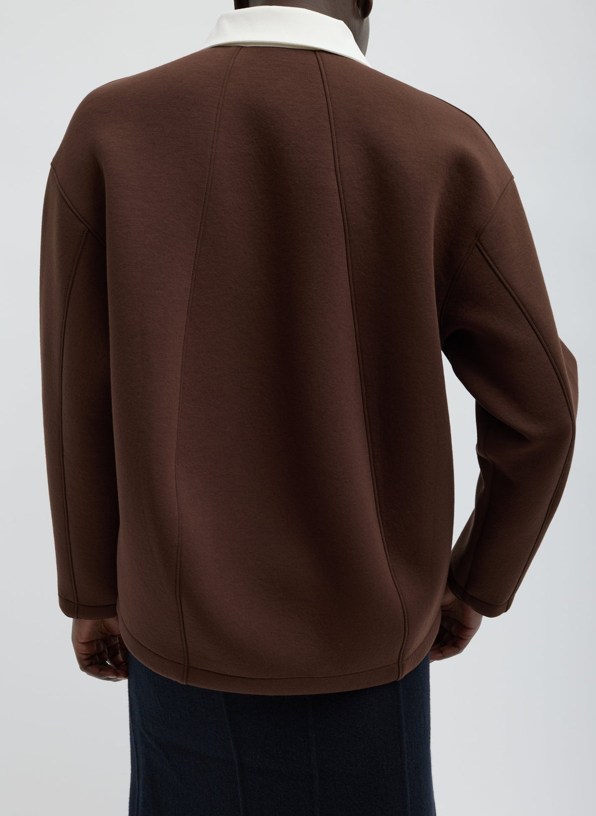 Bonded Viscose Sculpted Polo | Tibi Essential