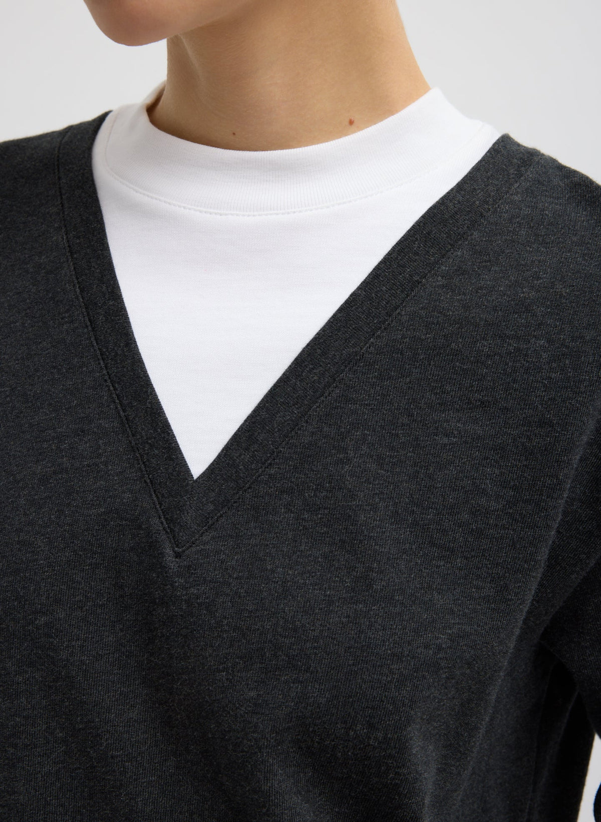 Perfect T-Shirt Trompe L'oeil Top | Tibi Smart Buy