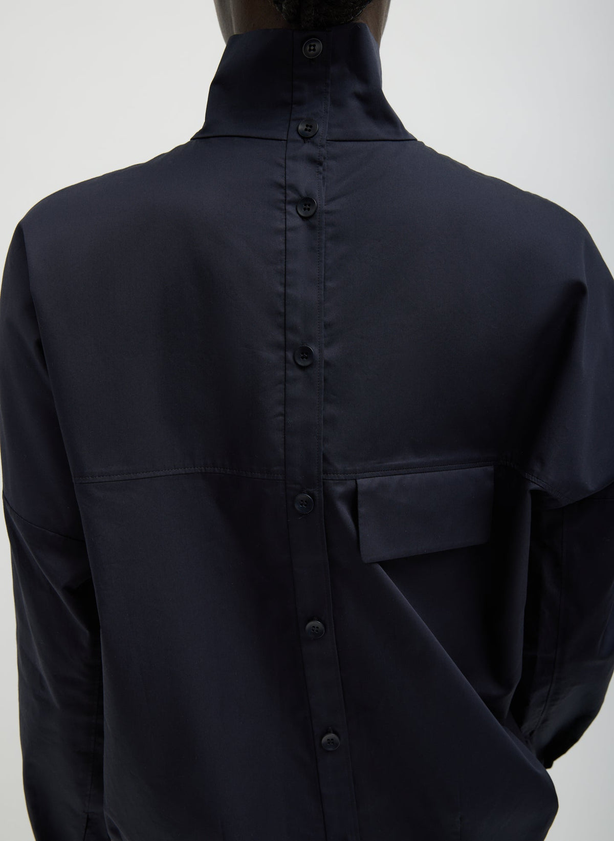 Eco Poplin Funnel Neck Dolman Top | Tibi Latest