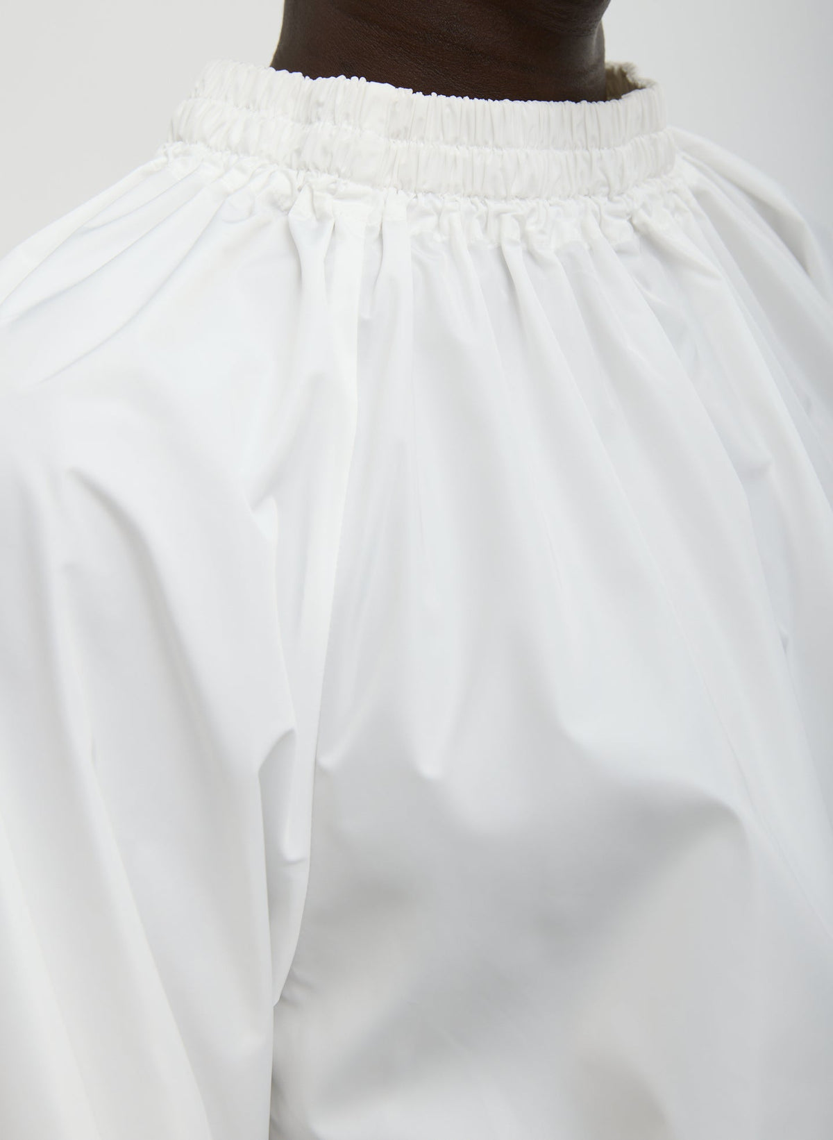 Italian Sporty Nylon Shirred Anorak Top | Tibi Quality