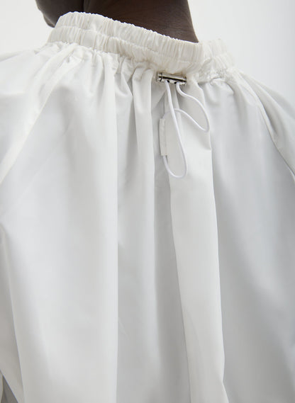Italian Sporty Nylon Shirred Anorak Top | Tibi Quality
