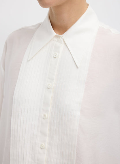 Silk Voile Easy Pintucked Shirt | Tibi Popular