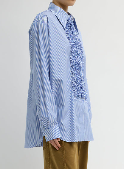 Striped Shirting Easy Tuxedo Shirt | Tibi Featured