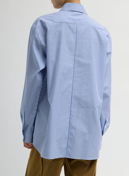 Striped Shirting Easy Tuxedo Shirt | Tibi Featured