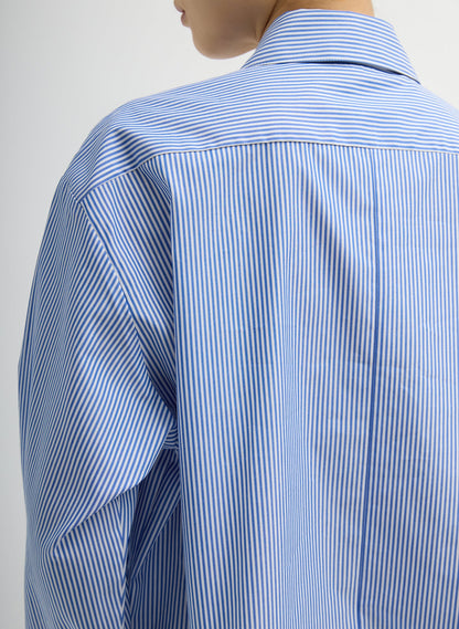 Striped Shirting Easy Tuxedo Shirt | Tibi Featured
