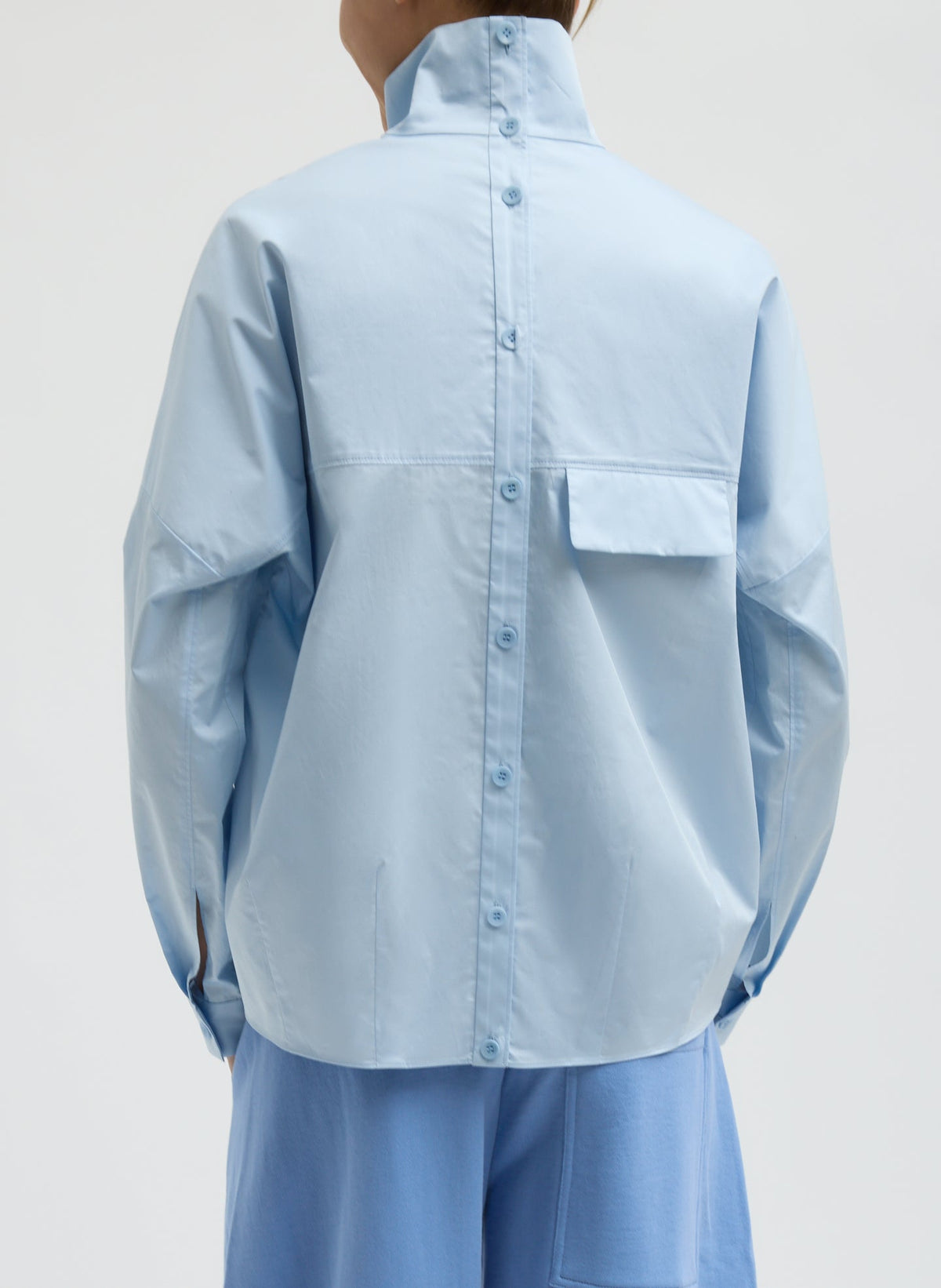 Eco Poplin Funnel Neck Dolman Top | Tibi Discount