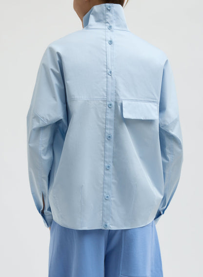 Eco Poplin Funnel Neck Dolman Top | Tibi Discount