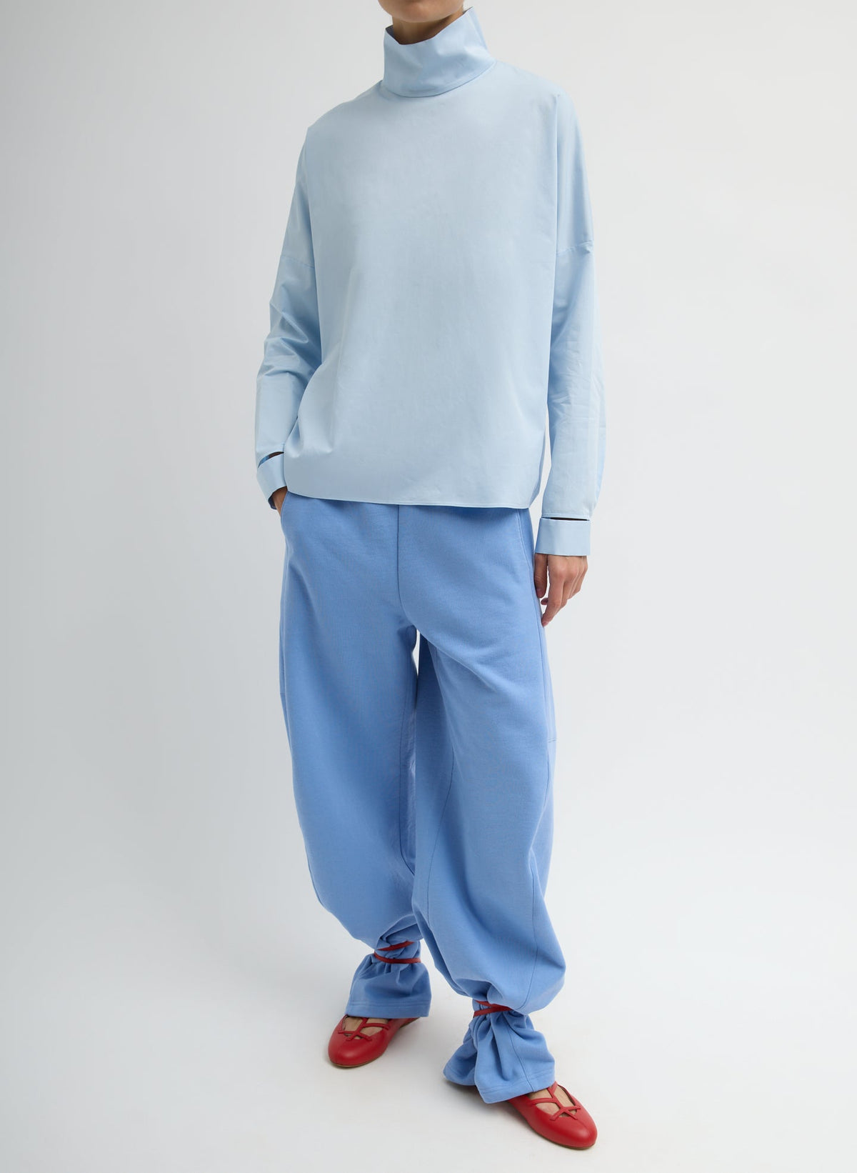 Eco Poplin Funnel Neck Dolman Top | Tibi Discount
