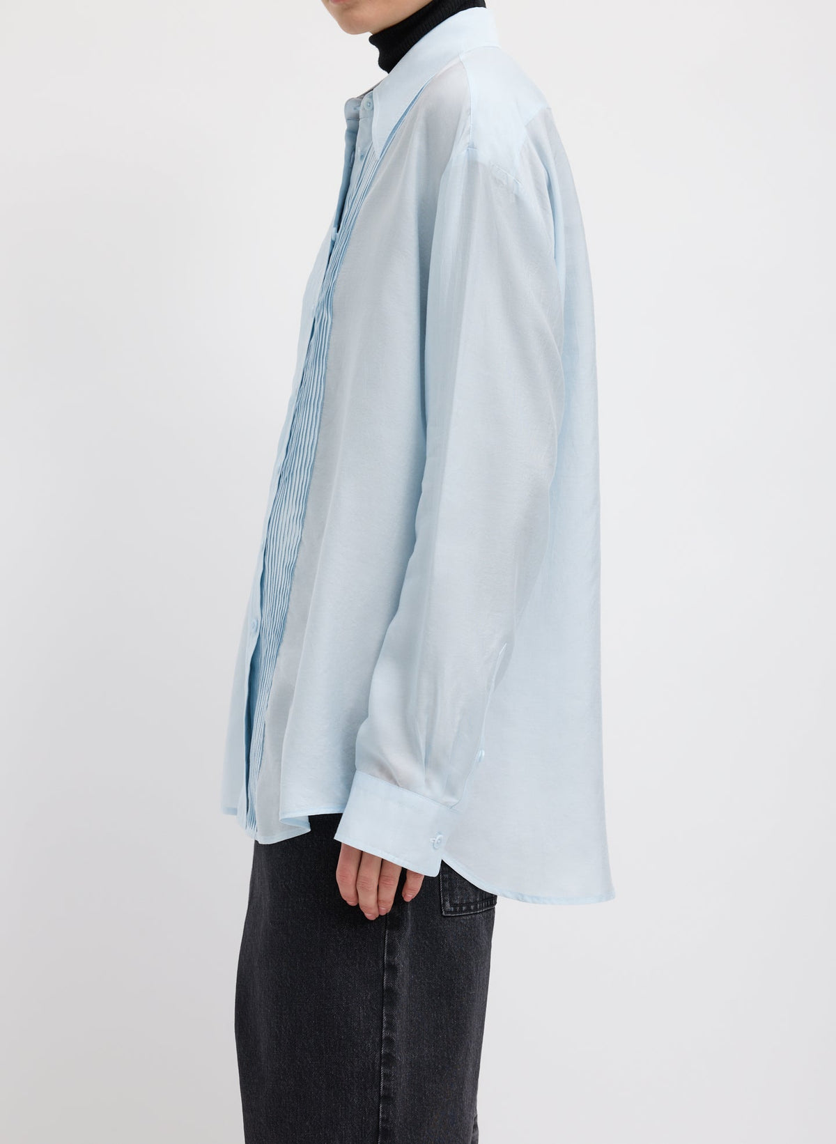 Silk Voile Easy Pintucked Shirt | Tibi Popular