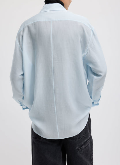 Silk Voile Easy Pintucked Shirt | Tibi Popular