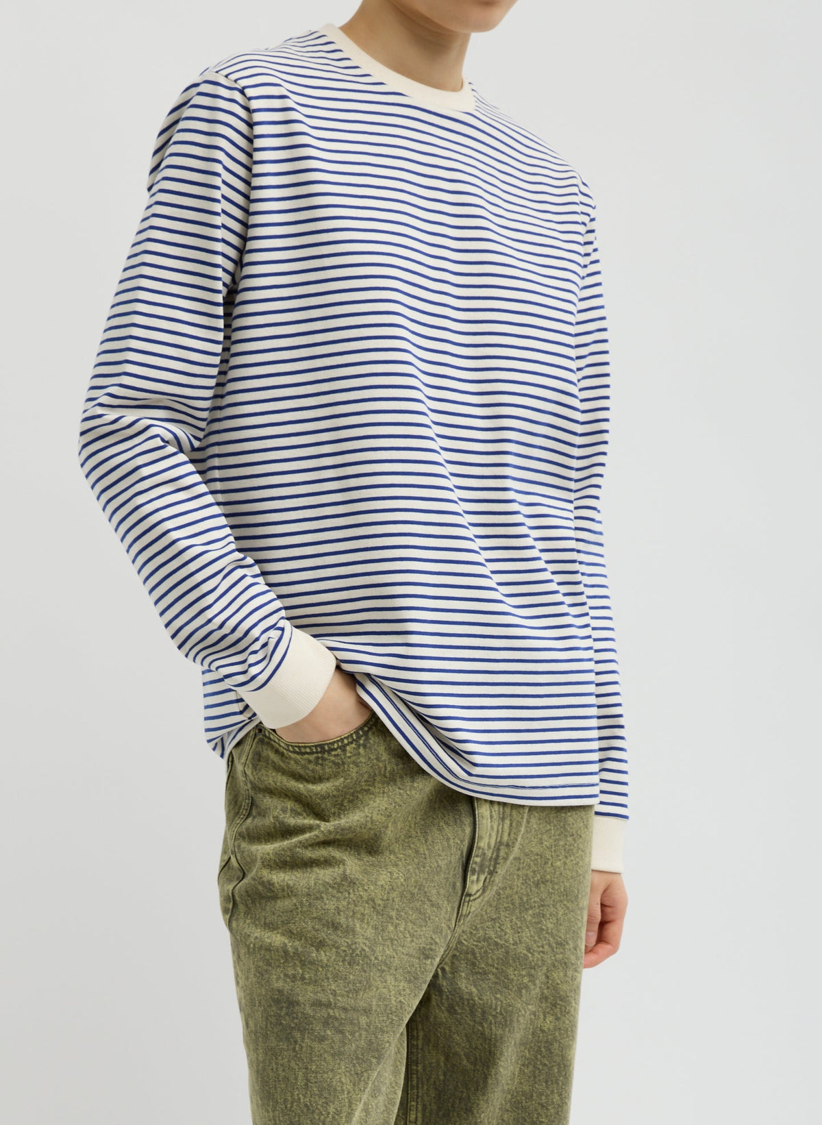 Striped Perfect Unisex Long Sleeve T-Shirt | Tibi Essential