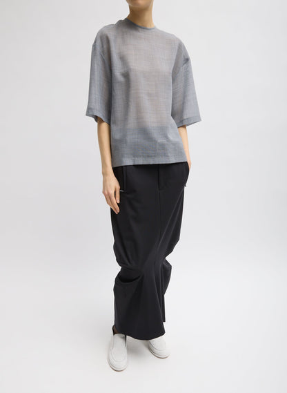 Sheer Wool Gauze Easy T-Shirt | Tibi Everyday