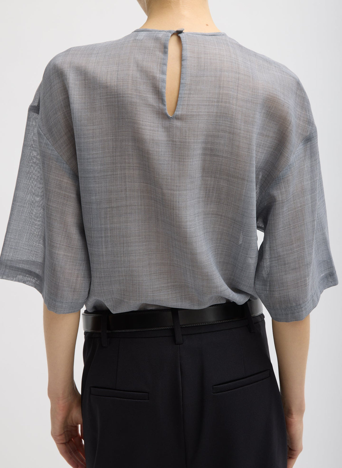Sheer Wool Gauze Easy T-Shirt | Tibi Everyday