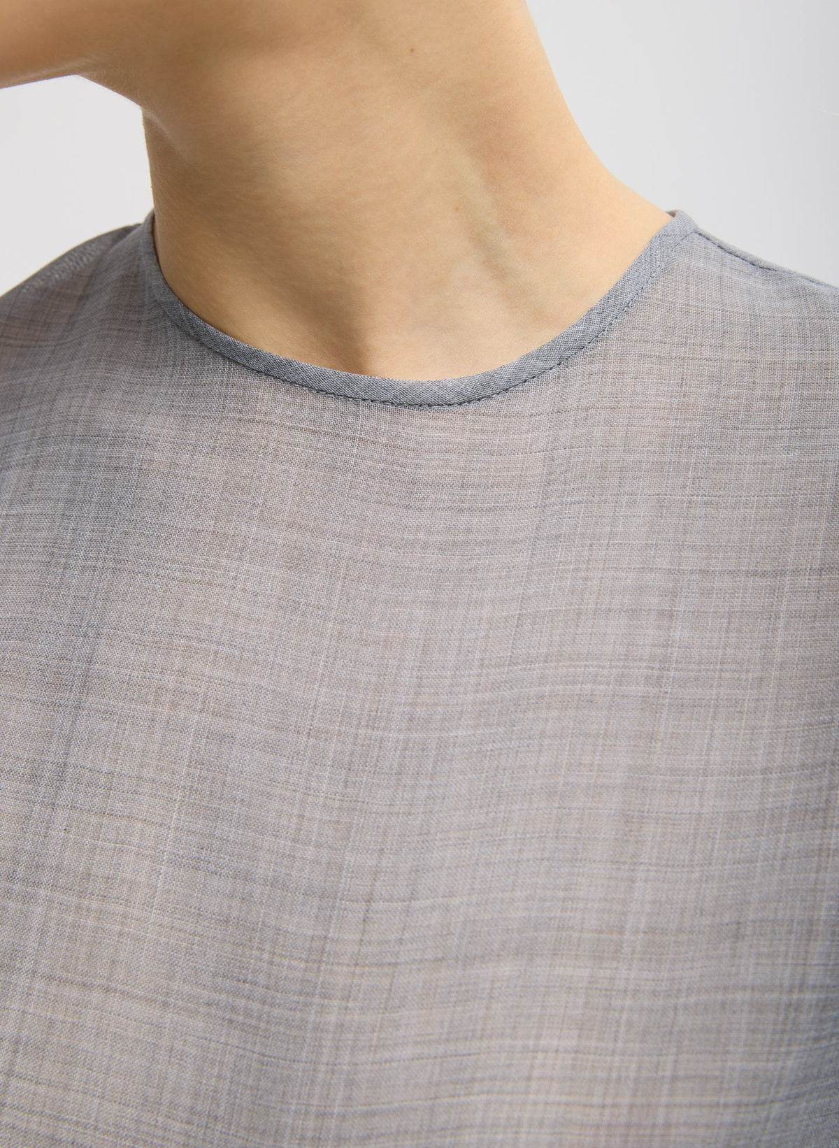 Sheer Wool Gauze Easy T-Shirt | Tibi Everyday