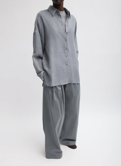 Sheer Wool Gauze Oversized Shirt | Tibi Value