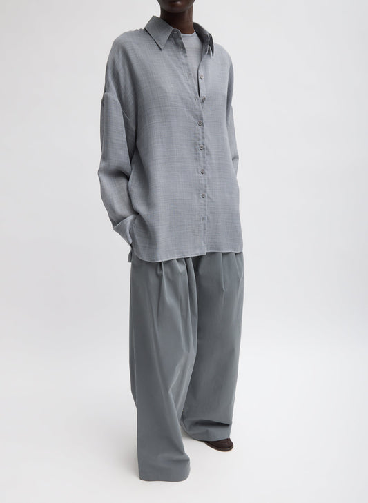 Sheer Wool Gauze Oversized Shirt | Tibi Value