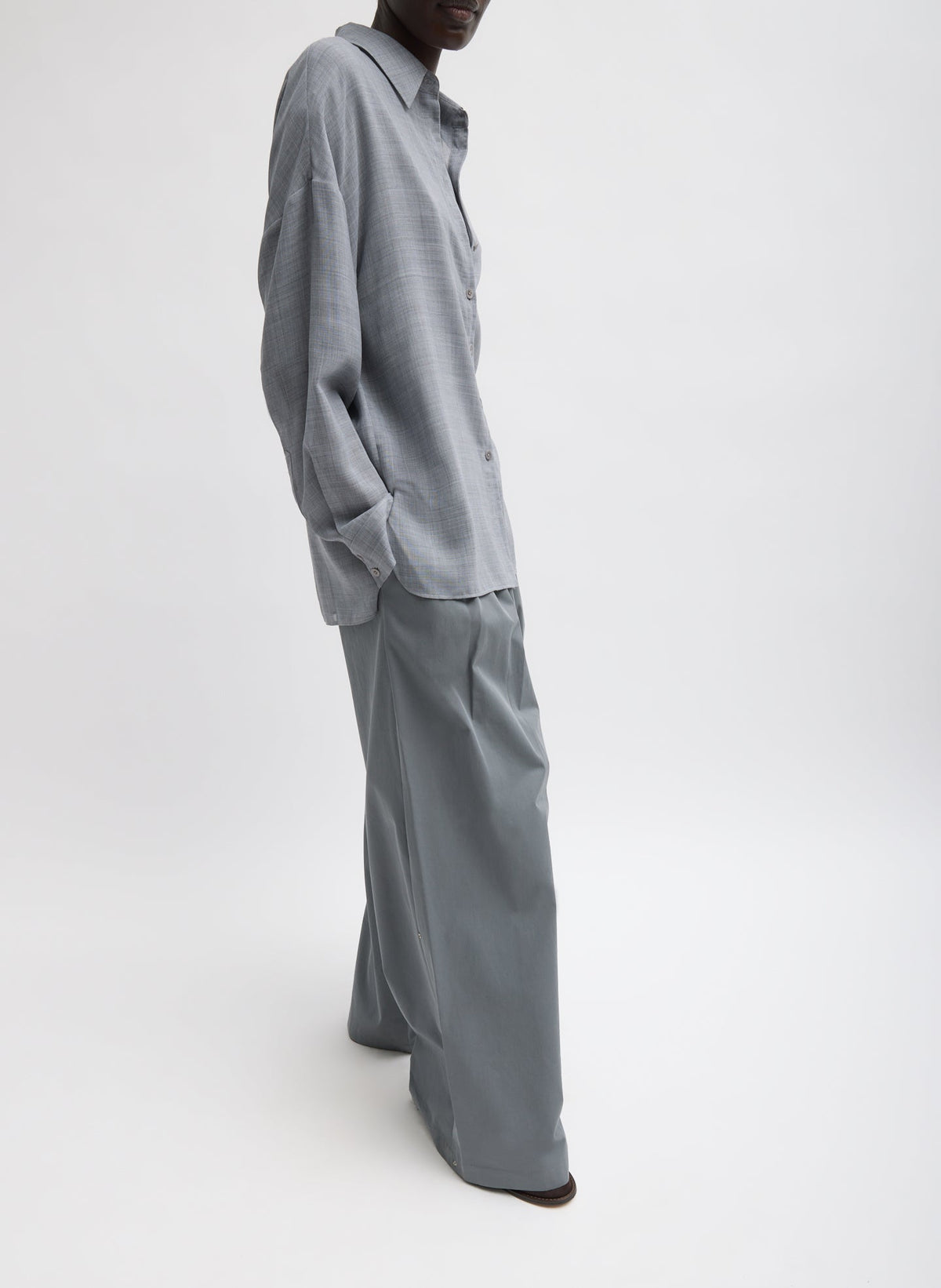 Sheer Wool Gauze Oversized Shirt | Tibi Value