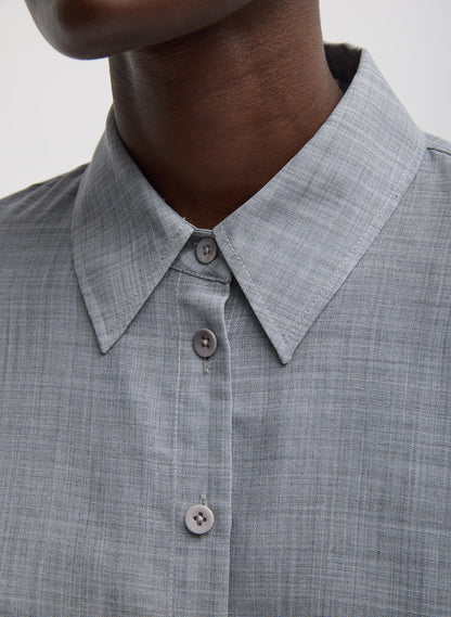 Sheer Wool Gauze Oversized Shirt | Tibi Value