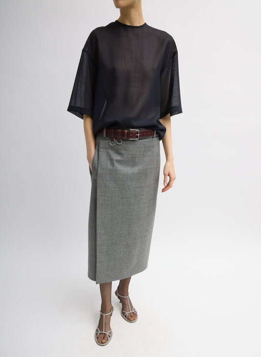 Sheer Wool Gauze Easy T-Shirt | Tibi Customer Favorite