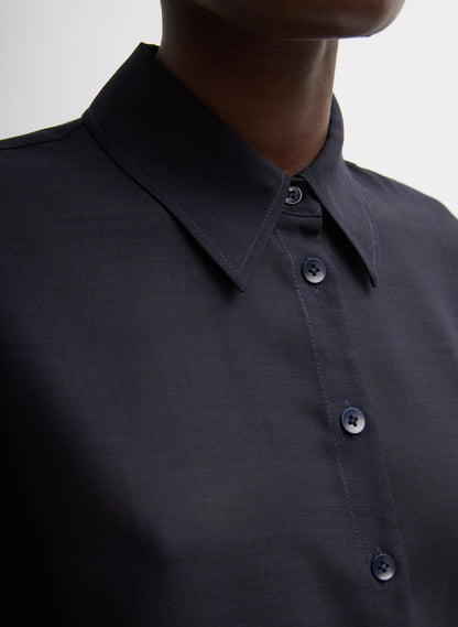 Sheer Wool Gauze Oversized Shirt | Tibi Quality
