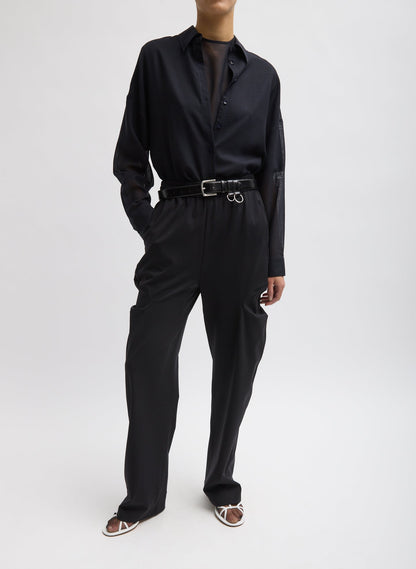 Sheer Wool Gauze Oversized Shirt | Tibi Quality