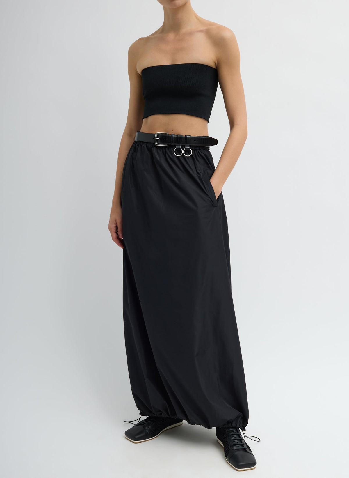 Italian Sporty Nylon Maxi Anorak Skirt | Tibi Classic