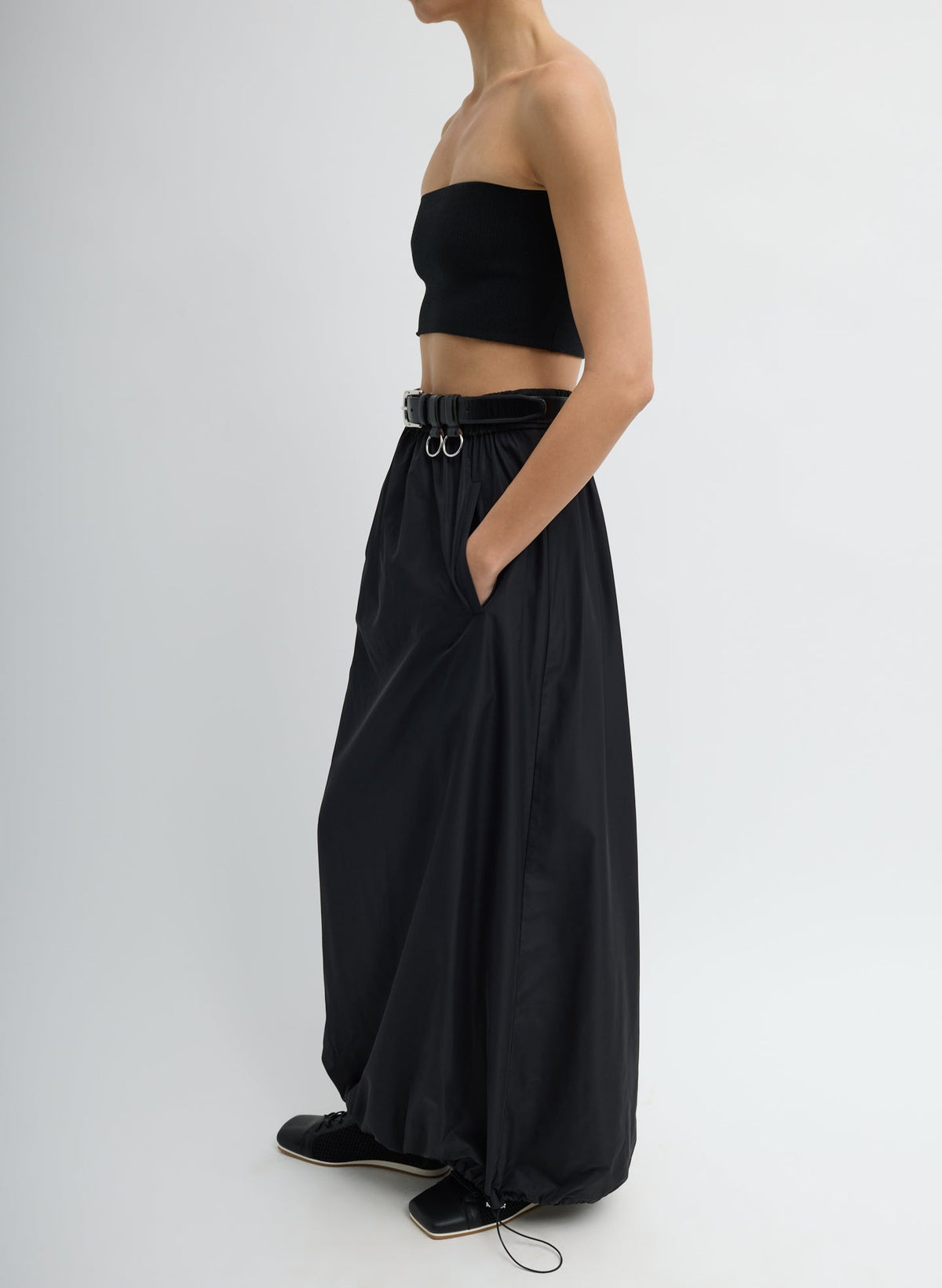 Italian Sporty Nylon Maxi Anorak Skirt | Tibi Classic