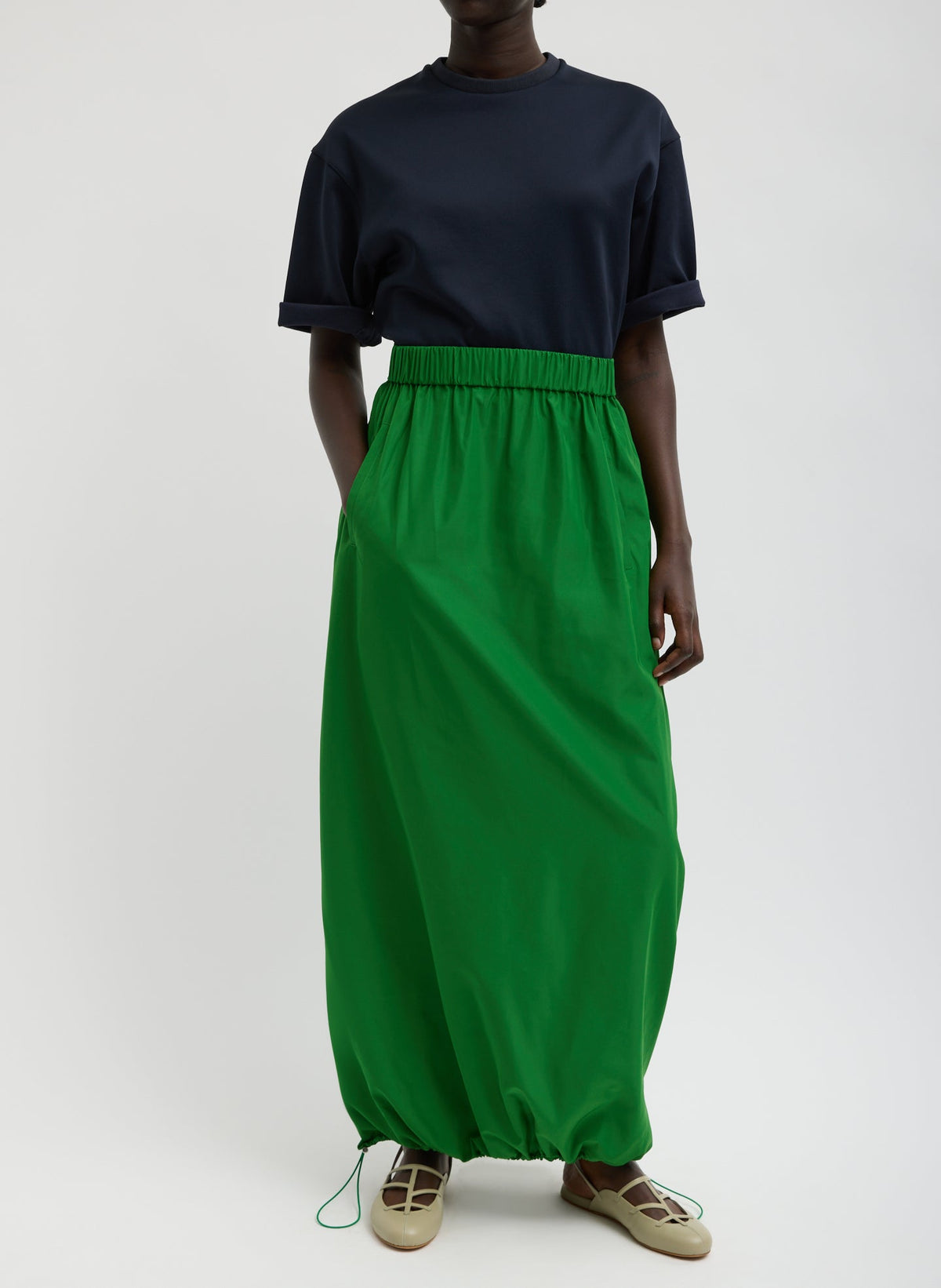 Italian Sporty Nylon Maxi Anorak Skirt | Tibi Best Seller